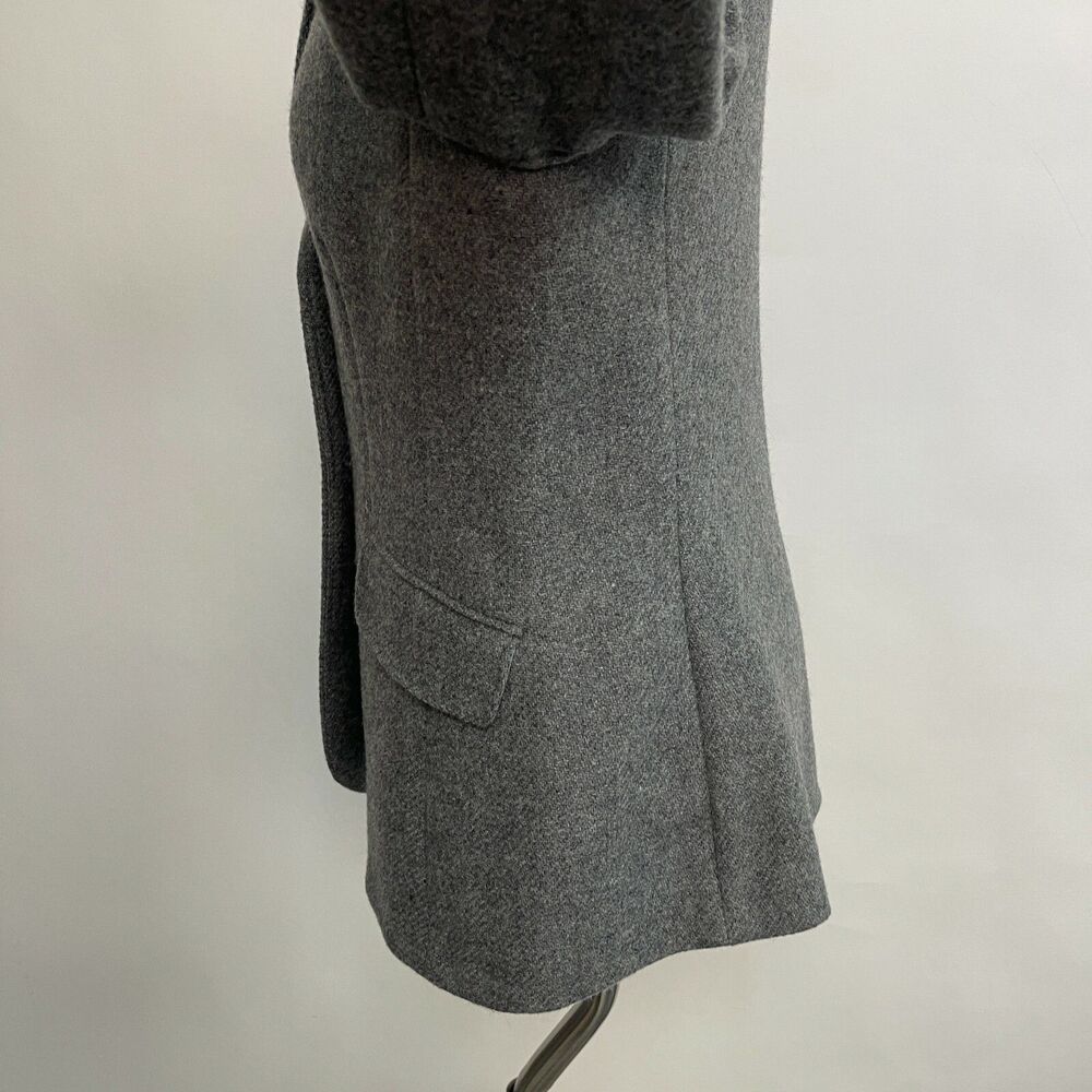 Lands' End Women's Blazer 10 Gray Wool Mohair Blend Lined - Picture 4 of 10